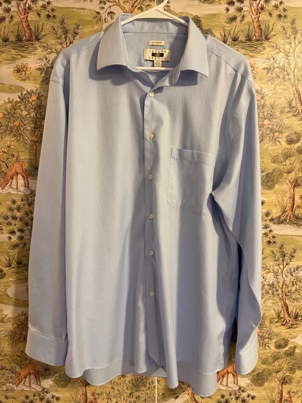 Joseph Abboud Men's Light Blue Point-Collar Dress Shirt